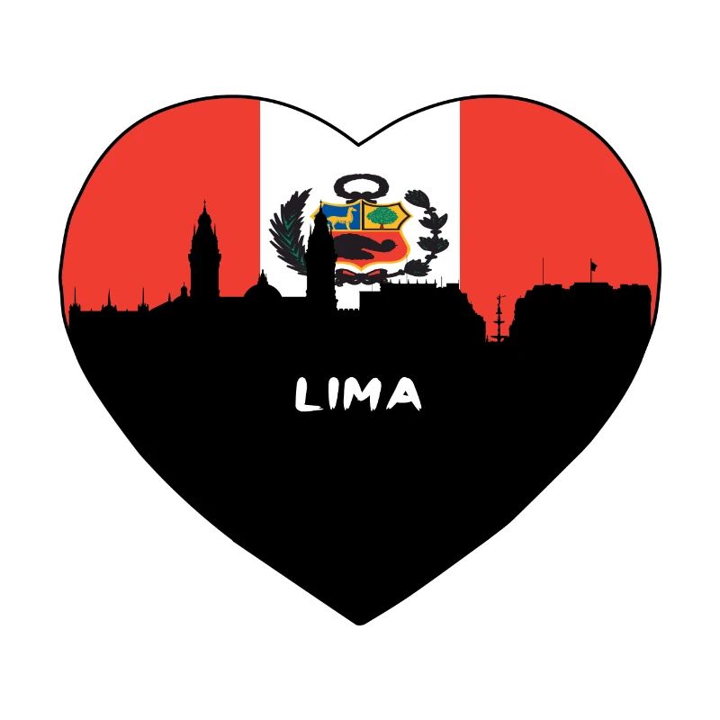 Lima Peru Flagge Skyline Reise Souvenir
