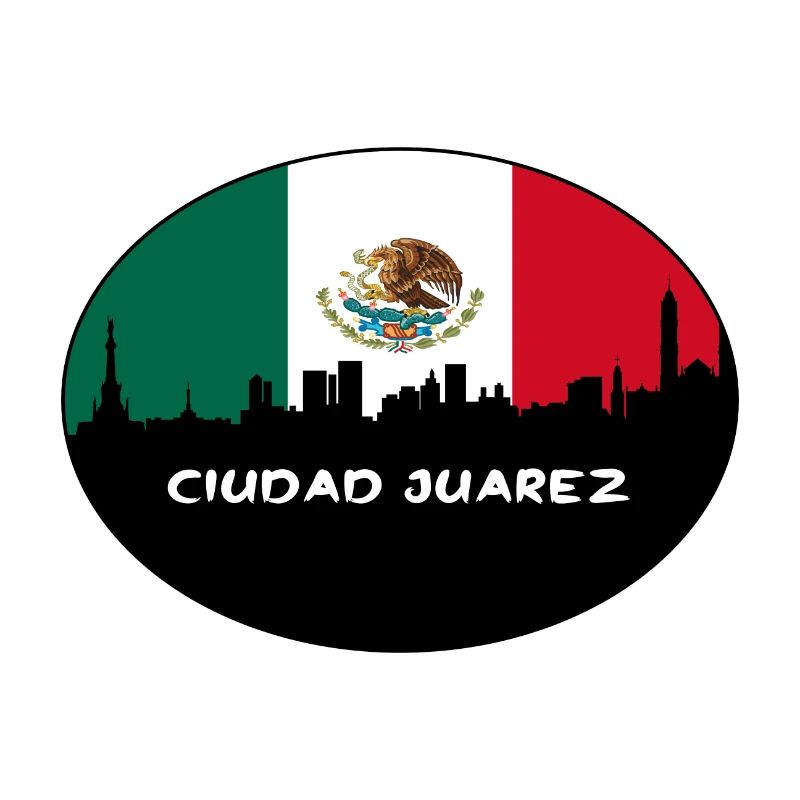 Ciudad Juarez Mexique Drapeau Skyline Silhouette Trave