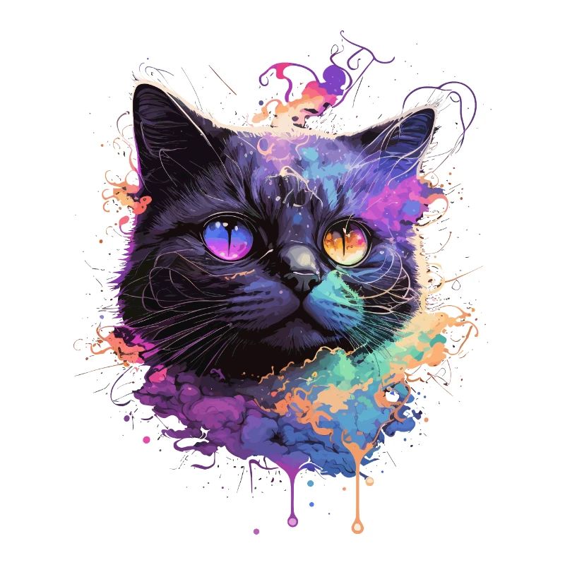 Bunte Katze Illustration