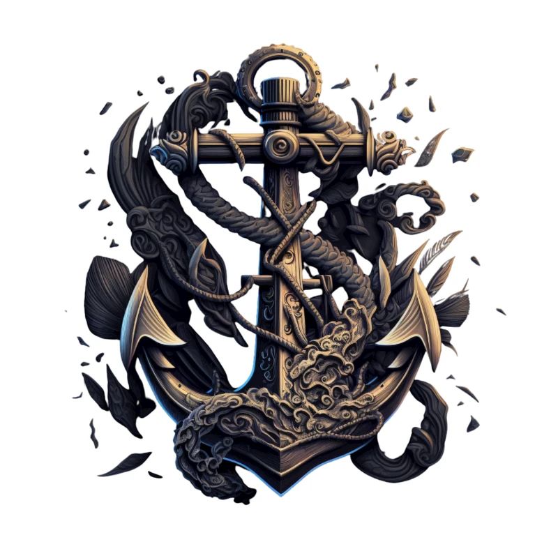 Belle ancre maritime d’un voilier