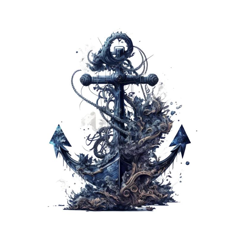 Belle ancre maritime d’un voilier
