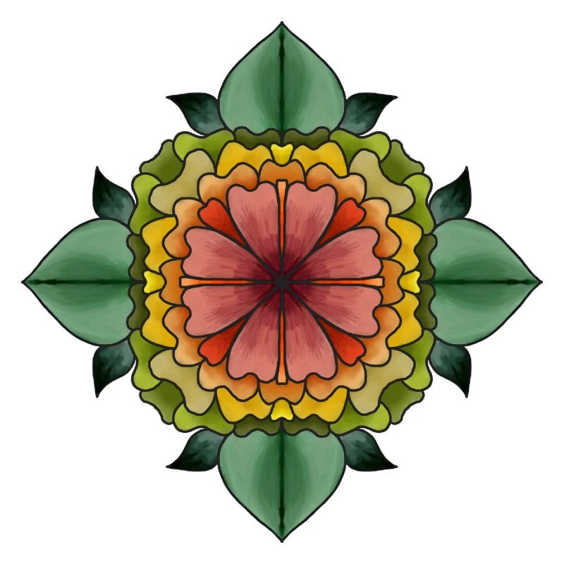 Mandala dessiné