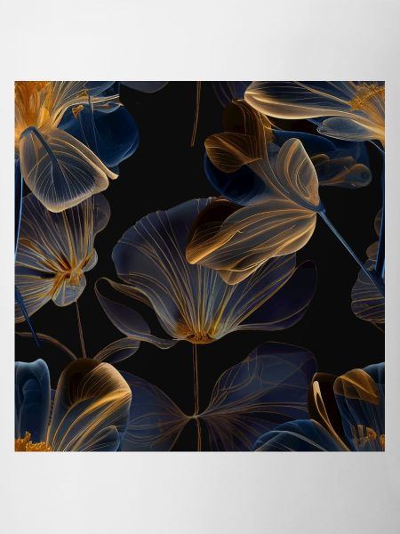 Fleurs dorées transparentes