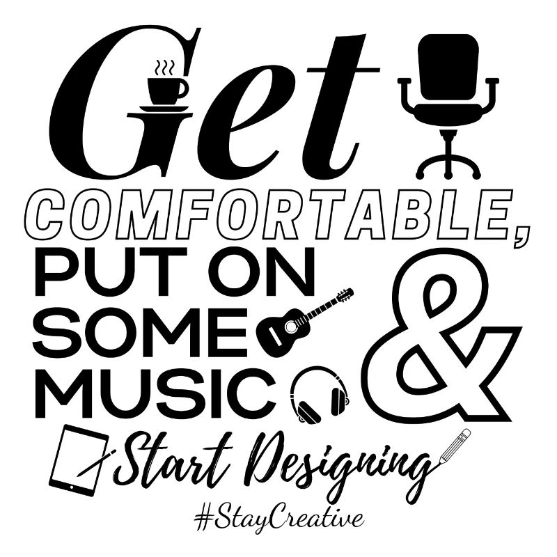 Get Comfortable & Design Logo Black
