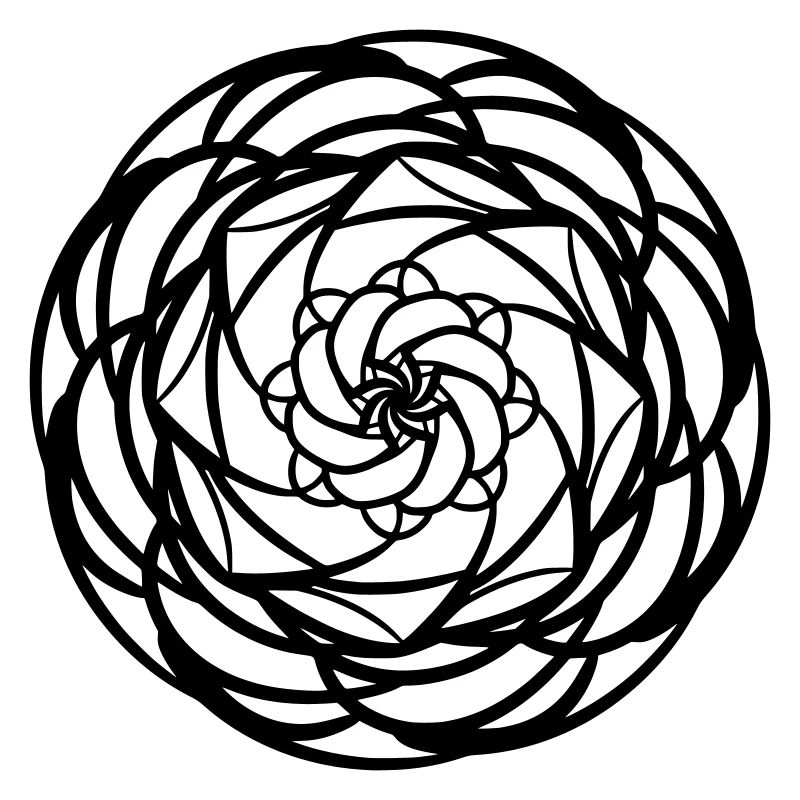 Motif de mandala rond