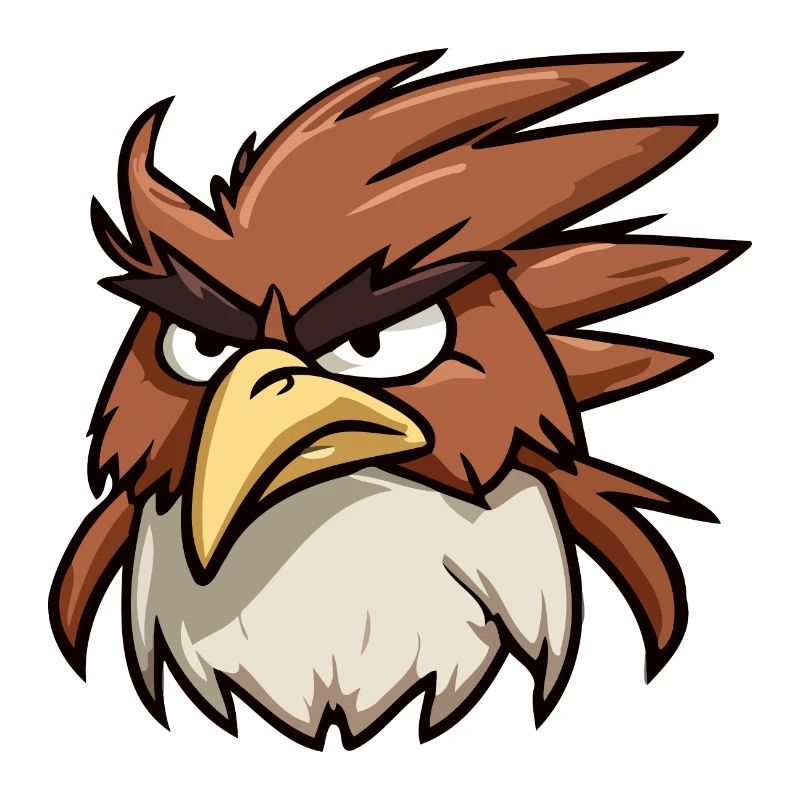 Drôle de dessin animé Eagle Head Illustration