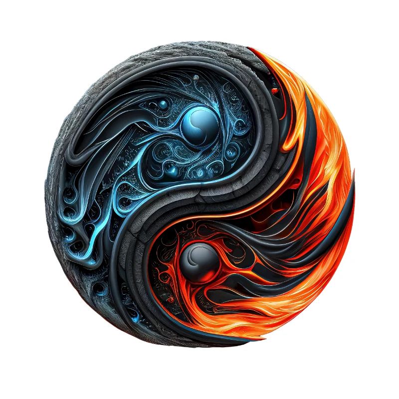 Ying Yang Feuer und Eis