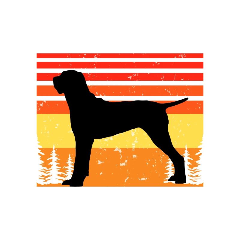 Ariege Pointer Dog Lover Silhouette Vintage Sunset