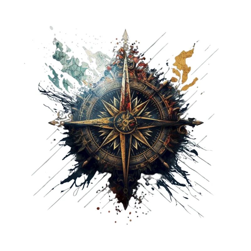 creative, maritime compass for the sailing tour