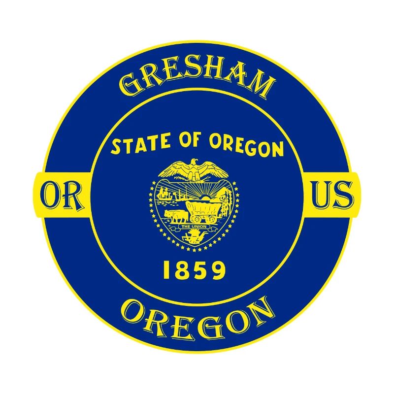 Gresham Oregon Flagge USA Reise Souvenir Abzeichen