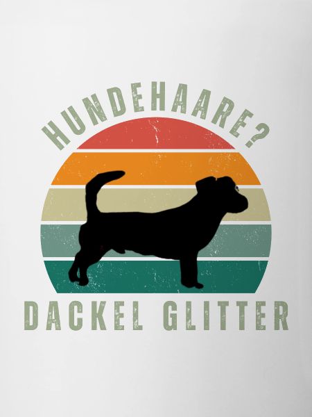 Rauhaardackel Glitter Retro Sunset