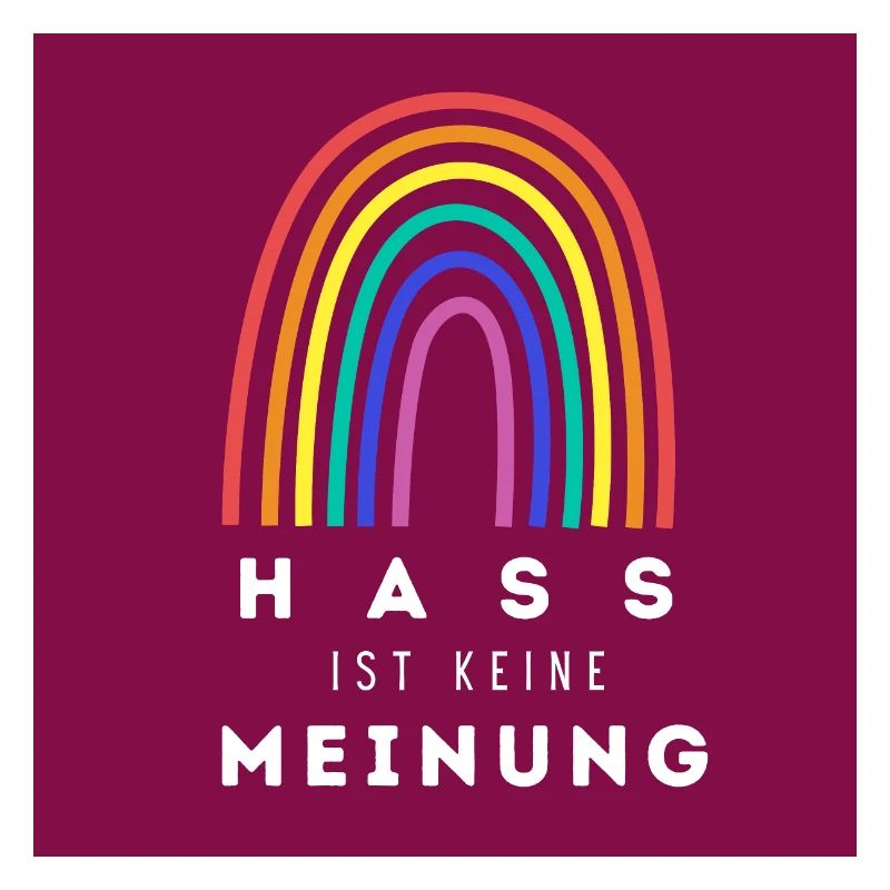 Regenbogen Hass ist keine Meinung BDR