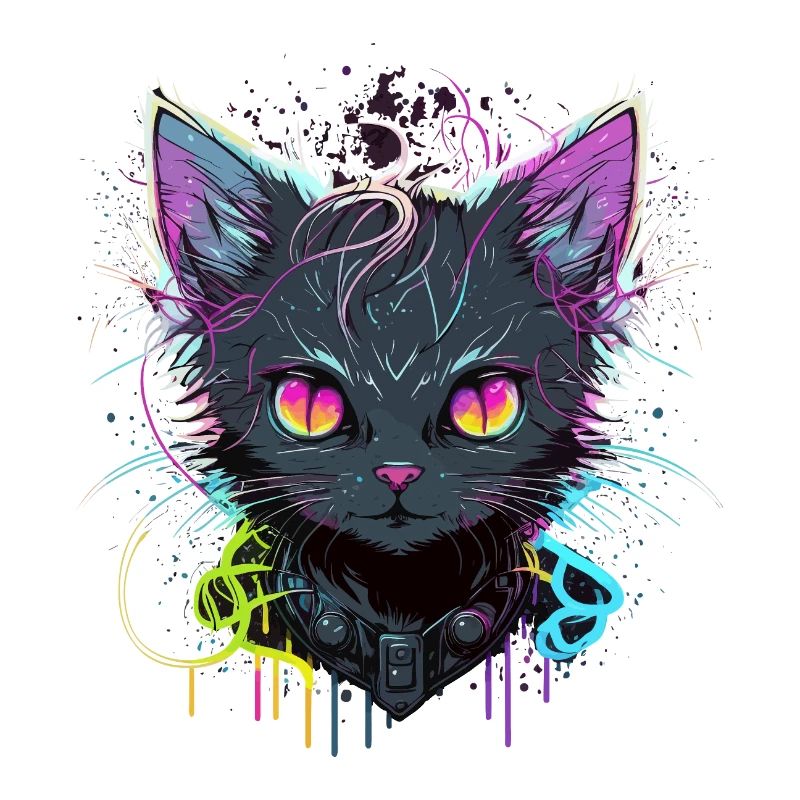 Coole Katze Illustration