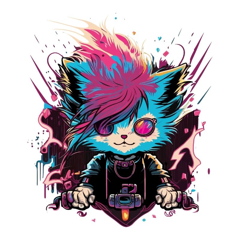 Coole elektrisierende Katze