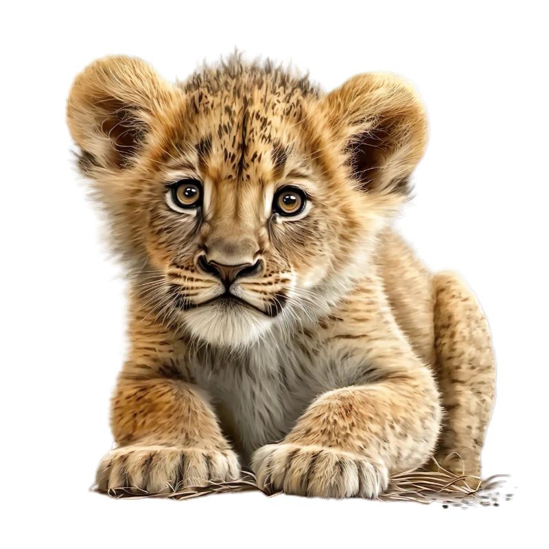 Bébé lion extrêmement mignon - idée cadeau pour les enfants