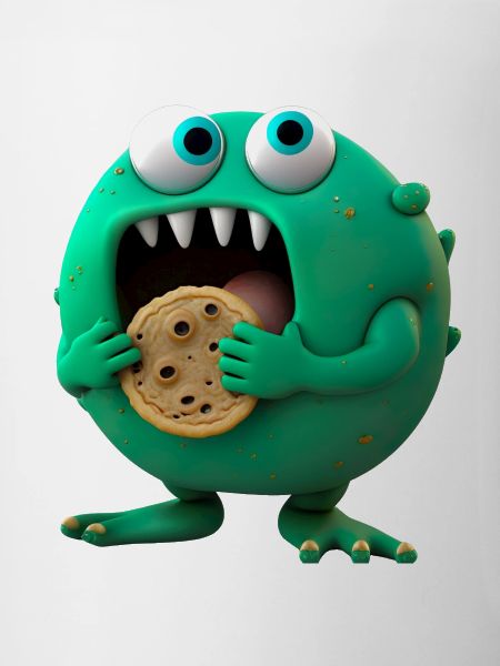 cute alien cookies monster
