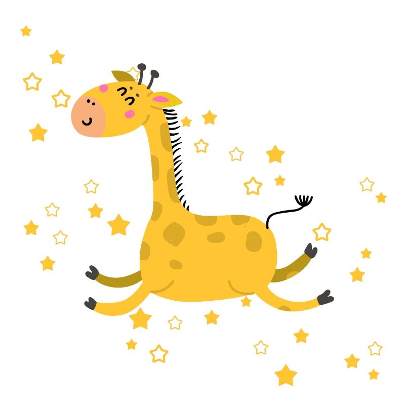 Giraffe with stars | Modern | Boho-Style Kids