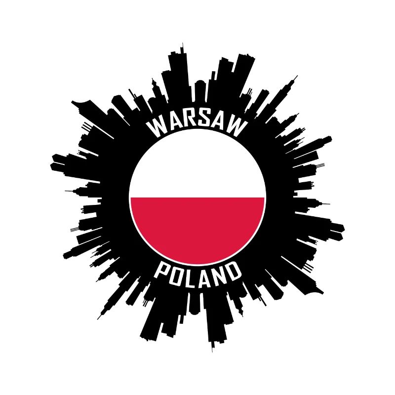 Varsovie Skyline Pologne Flag Souvenir de voyage