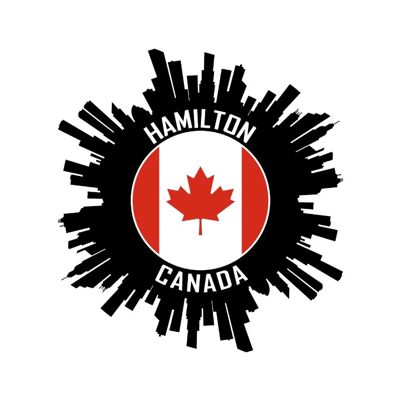 Hamilton Skyline Canada Flag Souvenir de voyage