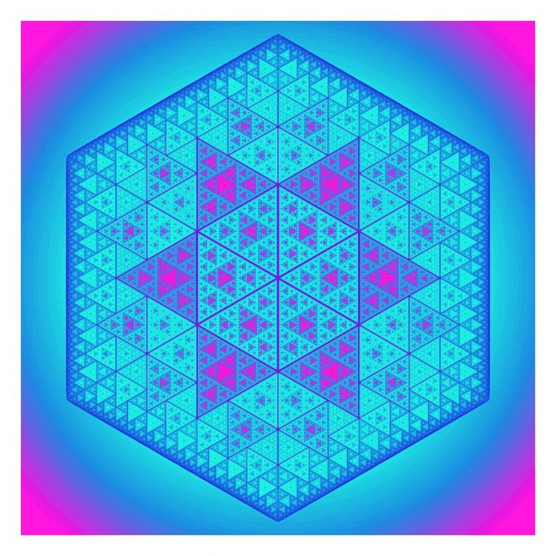 Neon Sierpinski Star