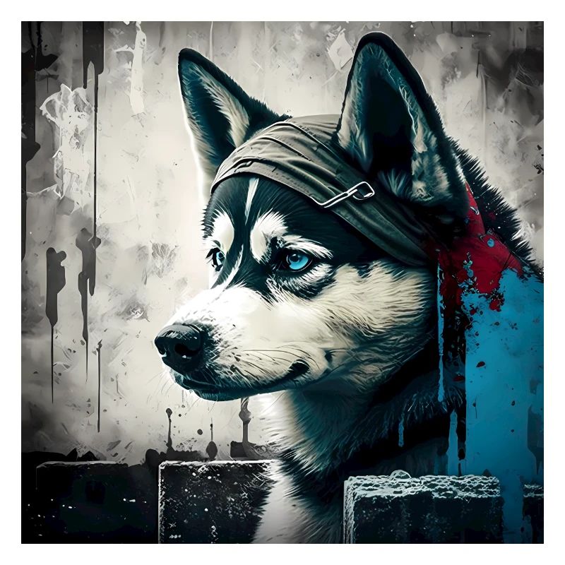 Husky mit blauen Augen