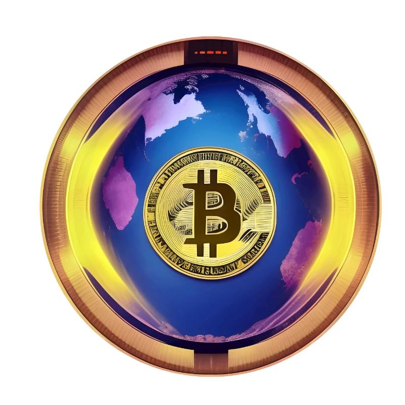 Bitcoin with Planet Earth