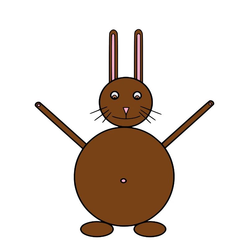 Brauner niedlicher Hase - Geschenkidee