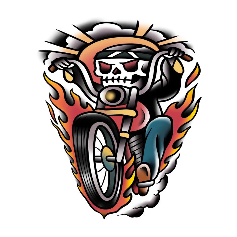 Biker old-school tattoo art
