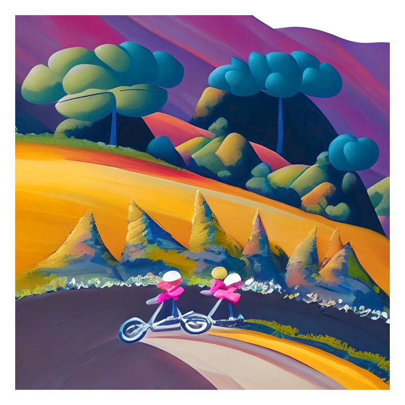 Kinderradfahren in den sonnigen Bergen