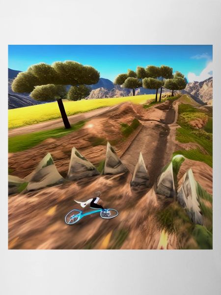 biking through sunny mountains