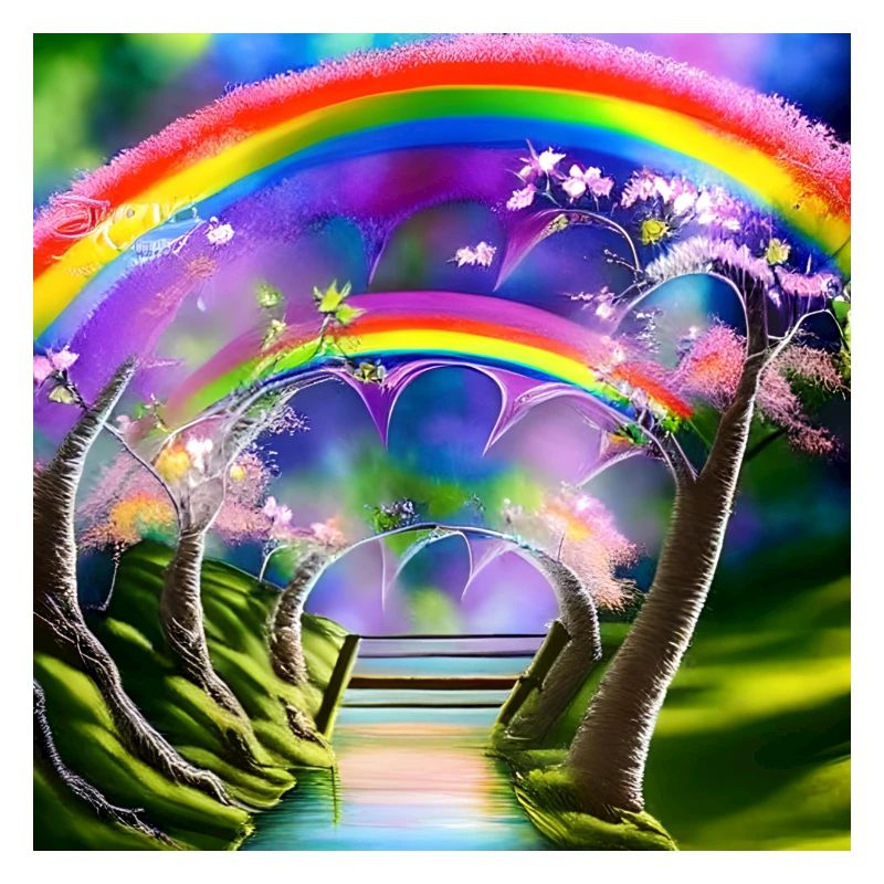 Arc-en-ciel au printemps