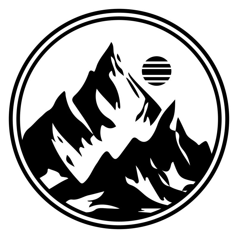 Mountains Symbol Mountains Circle