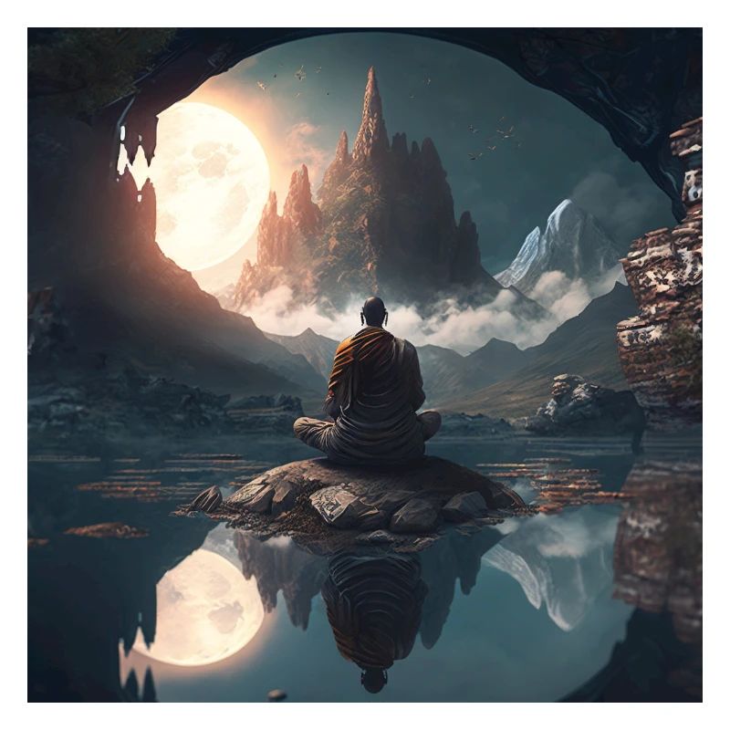 Moine en méditation