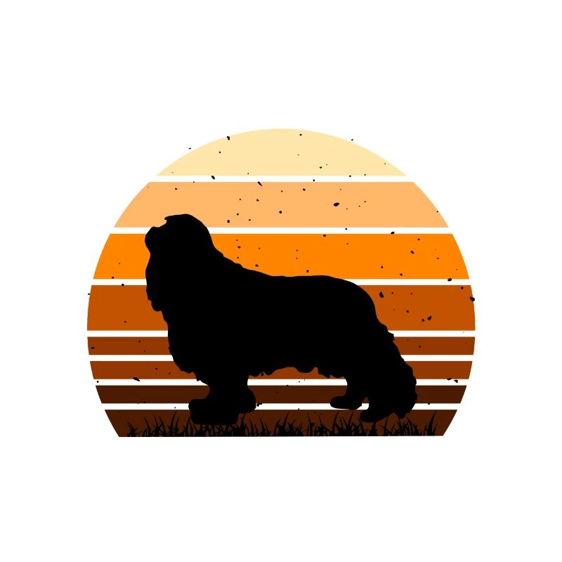Cavalier King Charles Spaniel Hund Silhouette