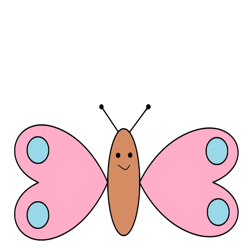 Cute butterfly pink/blue - gift idea