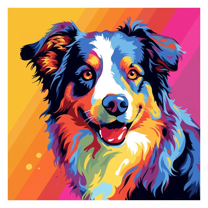 Australian Shepherd Pop Art