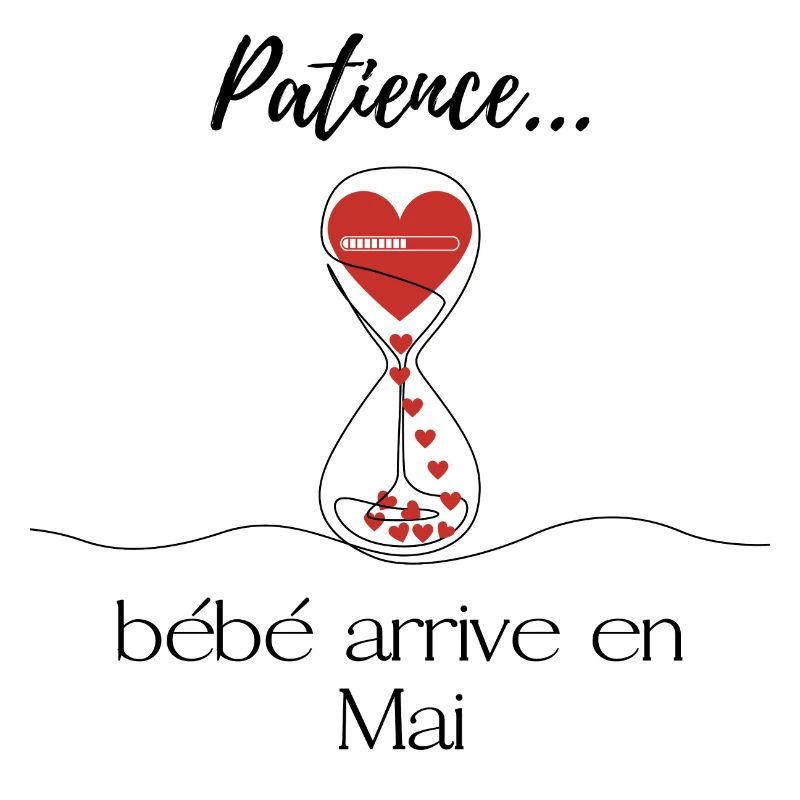 Annonce grossesse. Patience bébé arrive en Mai