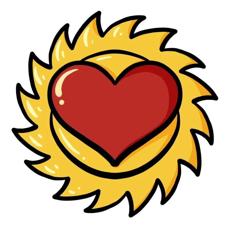 Herzsonne Sonne Herz Geschenkidee - Sonnenherz