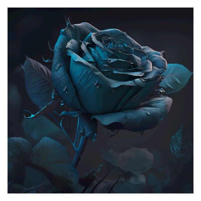 Portrait d’une rose bleue