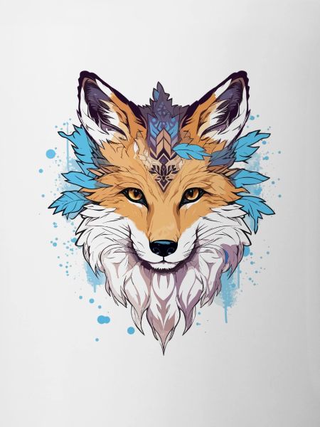 Fox with feathers boho