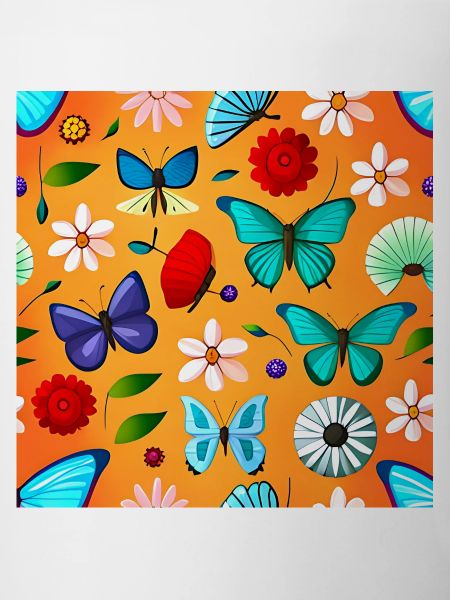 Papillons et fleurs