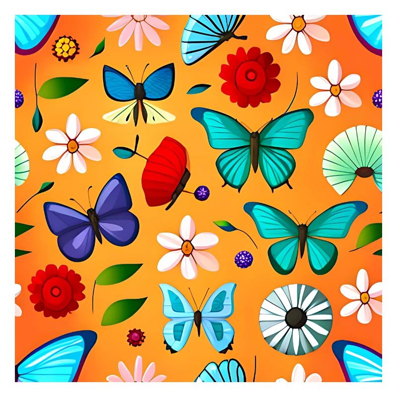 Butterflies and Flowers Pattern