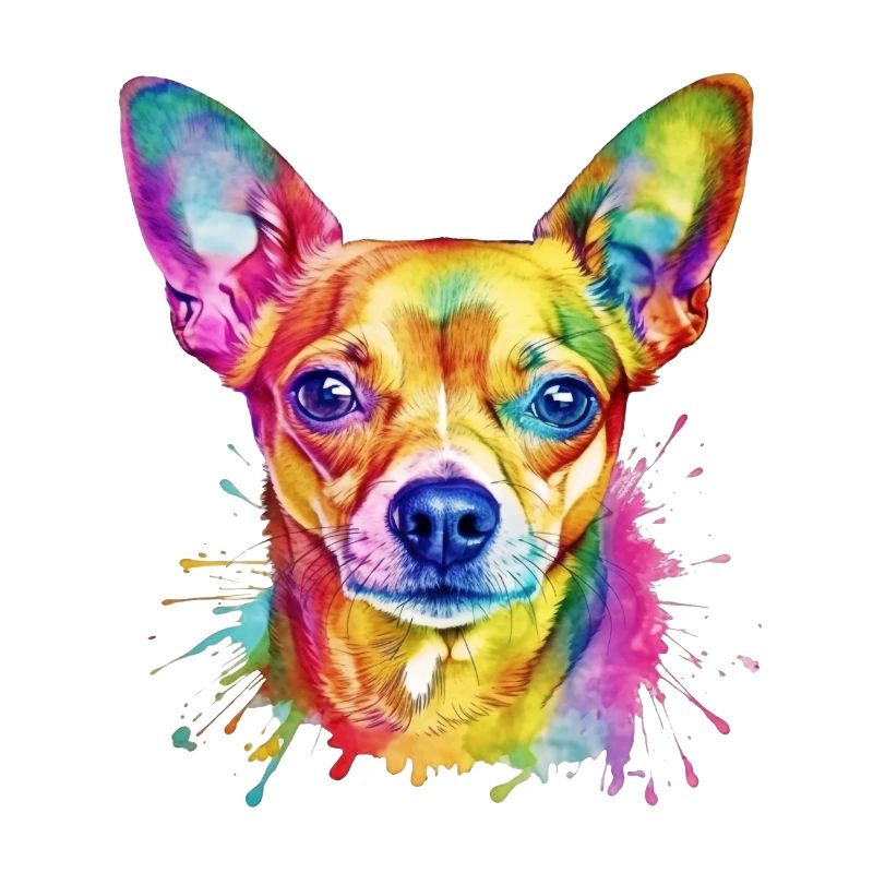 Ein farbenfroher Chihuahua