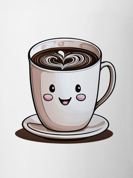 Smiling cup of coffee