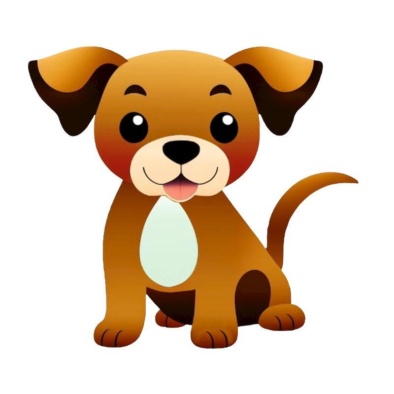 Kleiner brauner Hund, sitzend