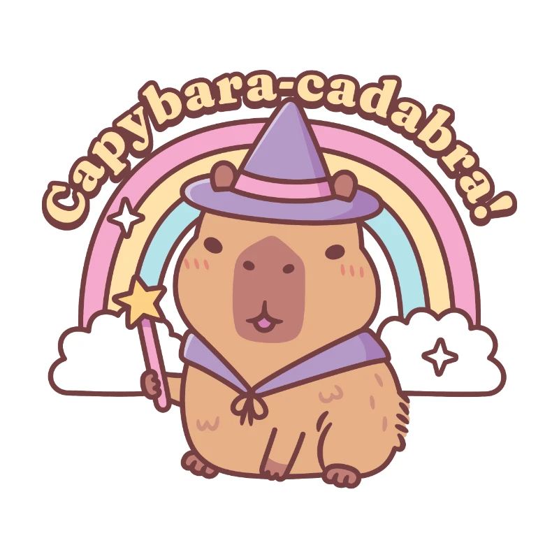 Mignon Capybara Magic Capybaracadabra Drôle
