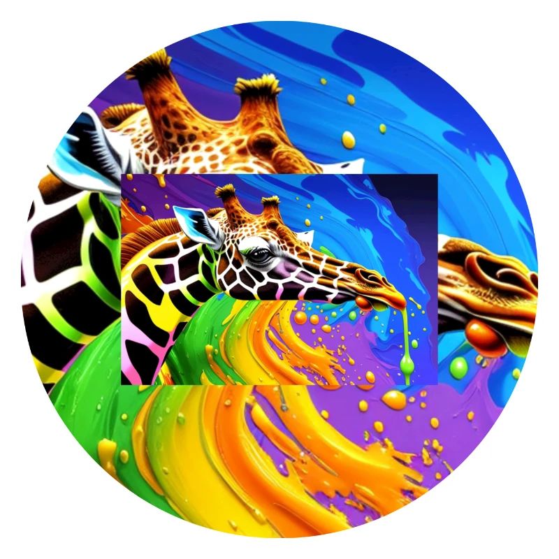 Farbenfrohe Giraffe