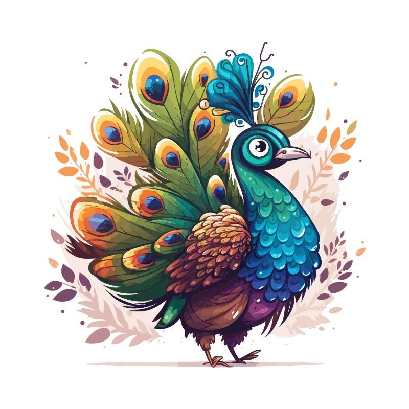 Peacock in full display