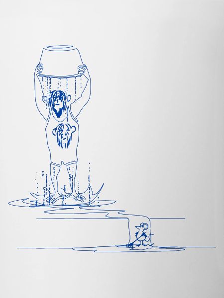 Chimpanzee and water