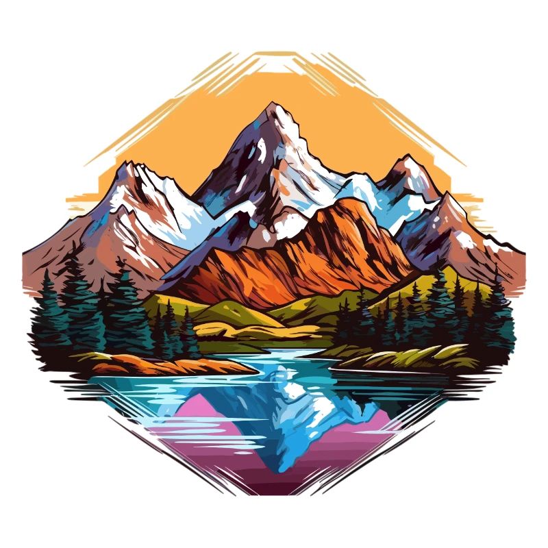 Berglandschaft mit Spiegelsee